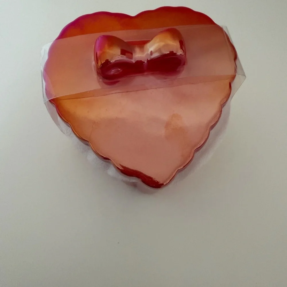 NEW Target Bullseye Playground Valentines Heart Ceramic Canister- Red Iridescent